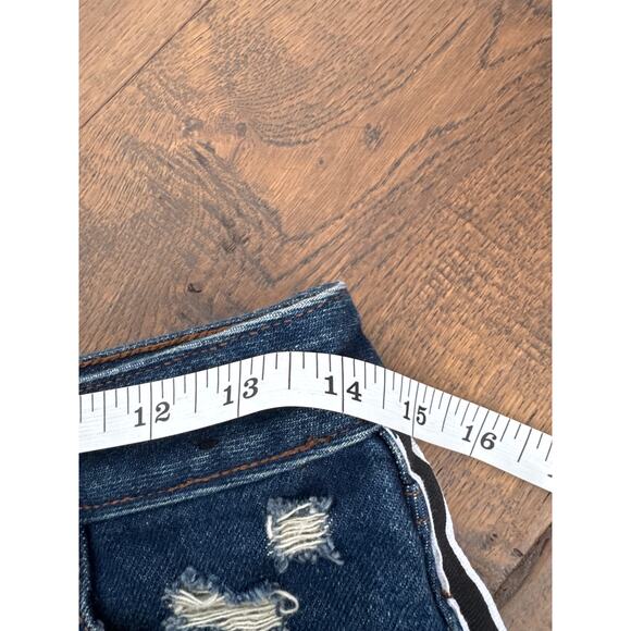 Abercrombie & Fitch Zoe Natural Rise Vintage A-Line Skirt Dark Wash Sz 26 US 2 - Picture 4 of 6